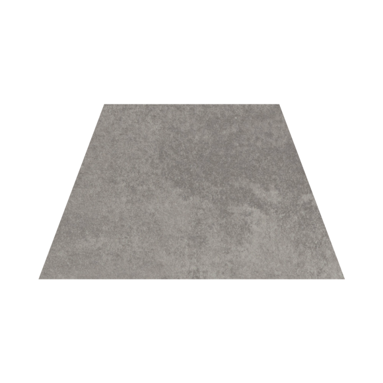 Tischplatte Trapez Beton Perlgrau, 1400 mm x 800 mm x 19 mm, Kante Beton Perlgrau