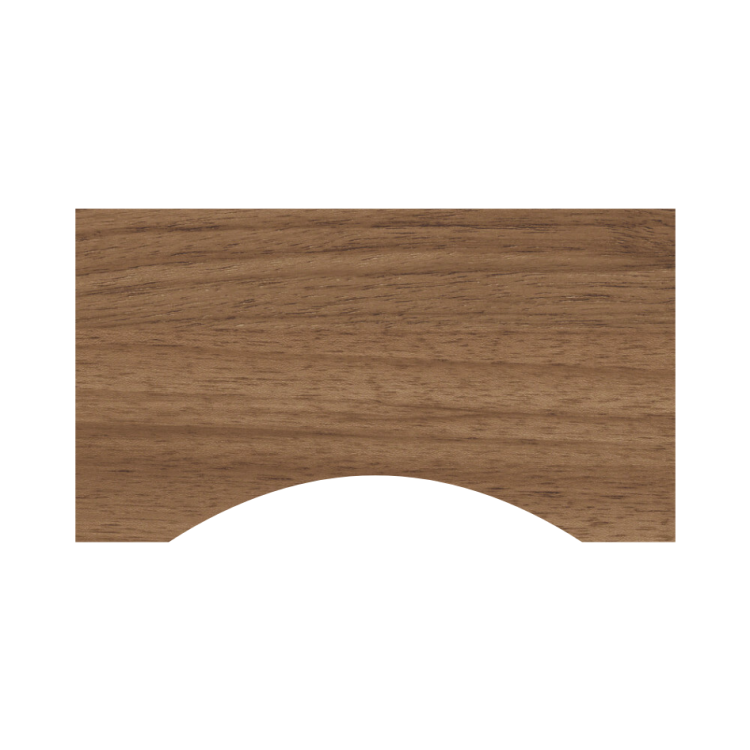 Tischplatte Rechteck mit runder Aussparung Noce Sizilia, 1800 mm x 1000 mm x 19 mm, Kante Noce Sizi